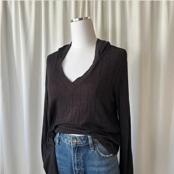 Athleta Harmony Pose Ribbed Hoodie In Brown Women's small. - Picture 7 of 8